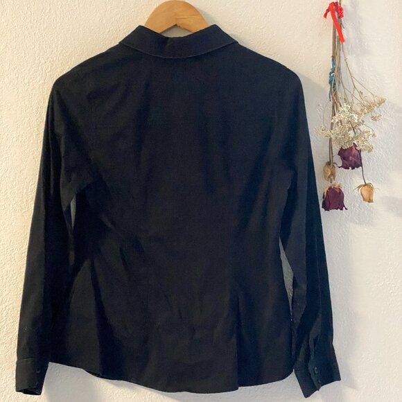 Bravissimo Button up top, blouse 10 UK/ 6 US Super Curvy, Black - Picture 3 of 4